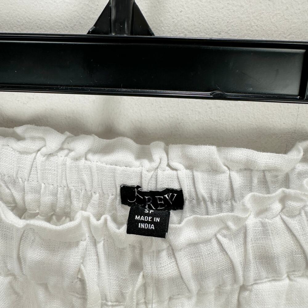 J.Crew Petite Soleil Pant Linen Pull on Relaxed White Small petite - Picture 5 of 9